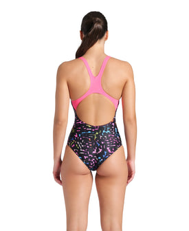 Arena Women's Mosaic One Piece Swimsuit Swim Pro Back  One Piece Swimsuits  Arena
