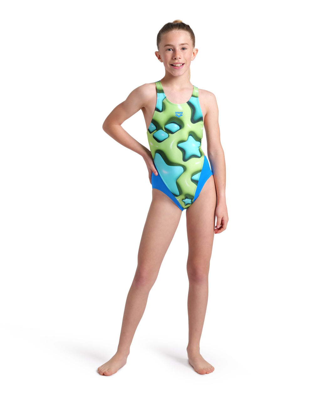 Arena Girl's Star Shaped Swimsuit Swim Tech L  One Piece Swimsuits  Arena