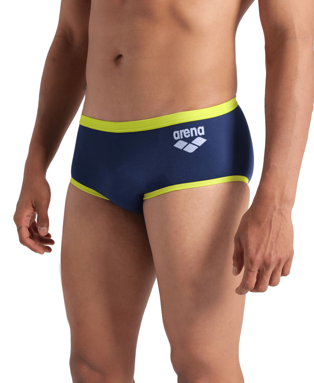 Arena Men's One Low Waist Short Big Logo Swim Trunks  Swimming Briefs for Men  Arena