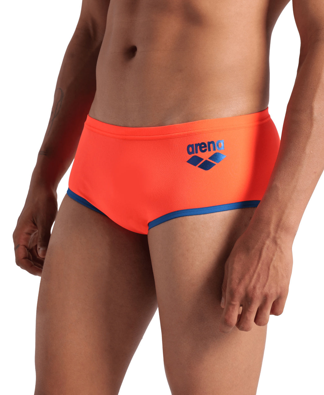 Arena Men's One Low Waist Short Big Logo Swim Trunks  Swimming Briefs for Men  Arena