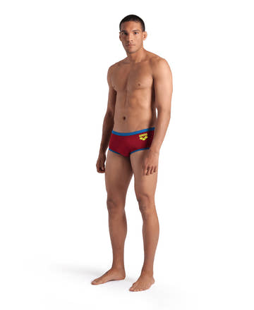 Arena Men's One Low Waist Short Big Logo Swim Trunks  Swimming Briefs for Men  Arena