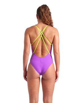 Arena Women's Web Back Solid One Piece Swimsuit