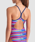 Arena Girl's Racing Stripe Lightdrop Back One Piece Swimsuit  Girls One Piece  Arena