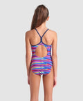 Arena Girl's Racing Stripe Lightdrop Back One Piece Swimsuit  Girls One Piece  Arena