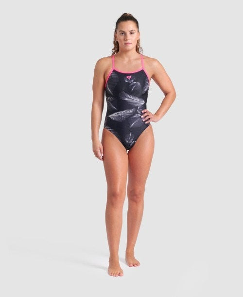 Arena Women's Frozen Leave Lightdrop Back One Piece Swimsuit  One Piece Swimsuits  Arena