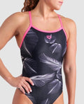 Arena Women's Frozen Leave Lightdrop Back One Piece Swimsuit  One Piece Swimsuits  Arena