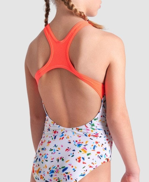 Arena Girl's Confetti Swim Pro Back One Piece Swimsuit  Girls One Piece  Arena