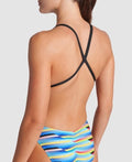 Arena Women's Racing Stripe Xcriss Cross One Piece Swimsuit  One Piece Swimsuits  Arena