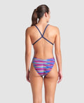 Arena Women's Racing Stripe Xcriss Cross One Piece Swimsuit  One Piece Swimsuits  Arena