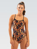 Dolfin Reliance Women's Vapor Orange V-Back One Piece Swimsuit  Competition Swimsuits  Dolfin