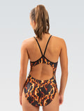 Dolfin Reliance Women's Vapor Orange V-Back One Piece Swimsuit  Competition Swimsuits  Dolfin