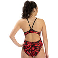 Dolfin Women's Reliance Zephyr Red V-Back One Piece Swimsuit  One Piece Swimsuits  Dolfin