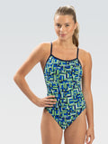 Dolfin Reliance Bionic V-Back One Piece Swimsuit  Two Year Team Prints (2025-2026)  Dolfin