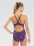 Dolfin Reliance Bionic V-Back One Piece Swimsuit  Two Year Team Prints (2025-2026)  Dolfin