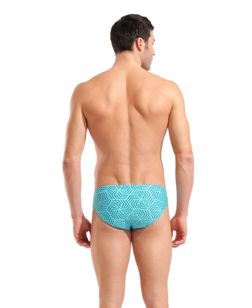 Arena Men's Allover Swim Brief - Water Multi  Swimming Briefs for Men  Arena