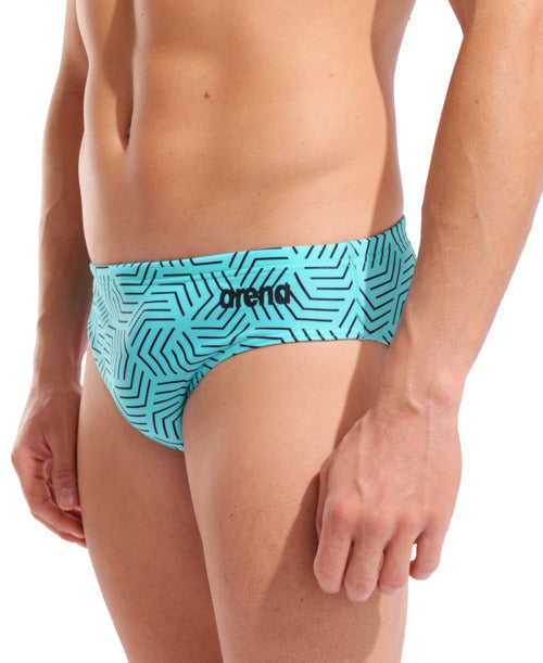 Arena Men's Allover Swim Brief - Water Multi  Swimming Briefs for Men  Arena