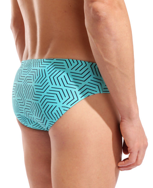 Arena Men's Allover Swim Brief - Water Multi  Swimming Briefs for Men  Arena