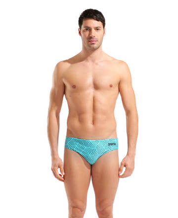 Arena Men's Allover Swim Brief - Water Multi  Swimming Briefs for Men  Arena