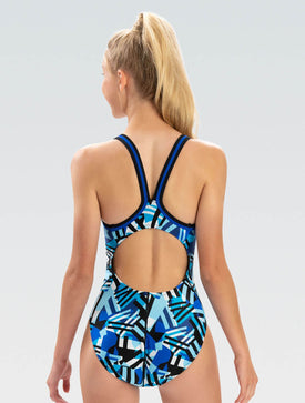 Dolfin XTRASLEEK ECO Womens Print DBX Back 1-Piece Swimsuit  One Piece Swimsuits  Dolfin