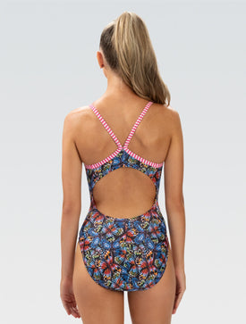 Dolfin Women's Uglies Flutter By V-Back One Piece Swimsuit  One Piece Swimsuits  Dolfin