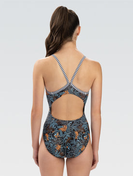 Dolfin Women's Uglies Hot Tropic V-Back One Piece Swimsuit  One Piece Swimsuits  Dolfin