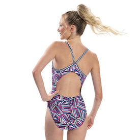 Dolfin Women's Uglies Mish Mash V-Back One Piece Swimsuit