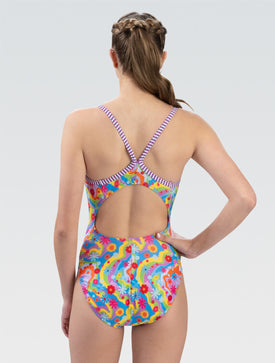 Dolfin Women's Uglies Buttercup V-Back One Piece Swimsuit  One Piece Swimsuits  Dolfin