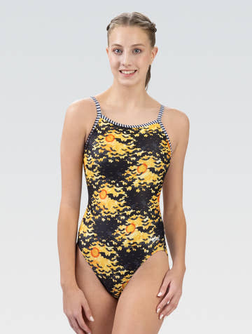 Dolfin Women's Uglies Bat Dance V-Back One Piece Swimsuit  One Piece Swimsuits  Dolfin