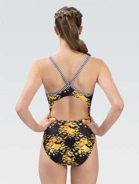 Dolfin Women's Uglies Bat Dance V-Back One Piece Swimsuit  One Piece Swimsuits  Dolfin