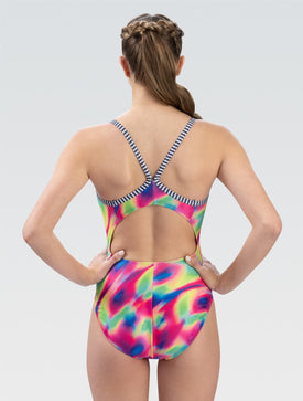 Dolfin Women's Uglies Haze V-Back One Piece Swimsuit  One Piece Swimsuits  Dolfin