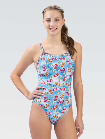 Dolfin Women's Uglies Wild Cherry V-Back One Piece Swimsuit  One Piece Swimsuits  Dolfin