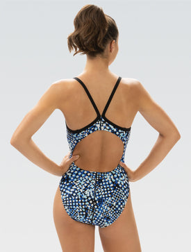 Dolfin Women's XtraSleek Propel Blue V-Back One Piece  One Piece Swimsuits  Dolfin