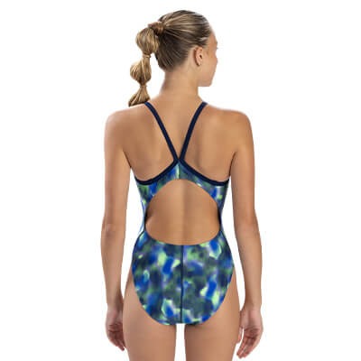 Dolfin Women's XtraSleek Magma Green V-Back One Piece Swimsuit