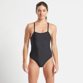 Finis Skinback Solid Black One Piece Swimsuit  One Piece Swimsuits  Finis