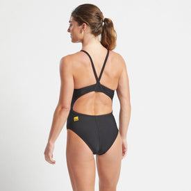 Finis Skinback Solid Black One Piece Swimsuit  One Piece Swimsuits  Finis