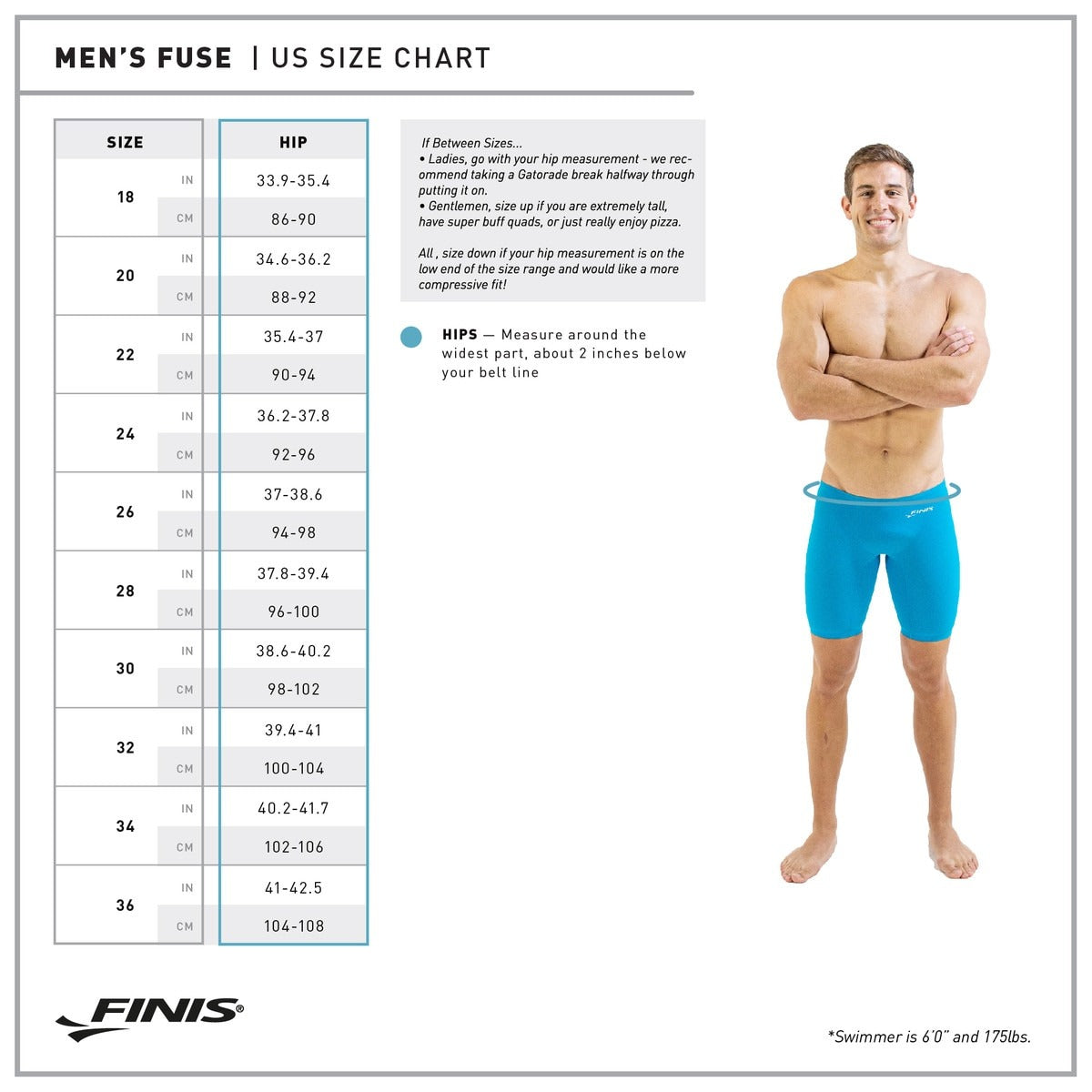 FINIS Men's Fuse Jammer Technical Racing Suit  Technical Jammer  Finis