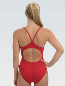 Dolfin Women’s Solid V-Back One Piece Swimsuit  Swim Team Prints  Dolfin