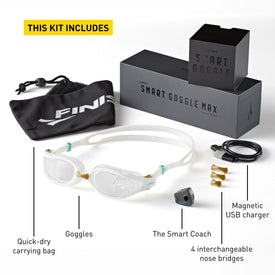 FINIS Smart Goggle Max Kit – Smart Swim Goggles for Triathletes & Fitness Swimmers  Smart Swim Goggles  Finis