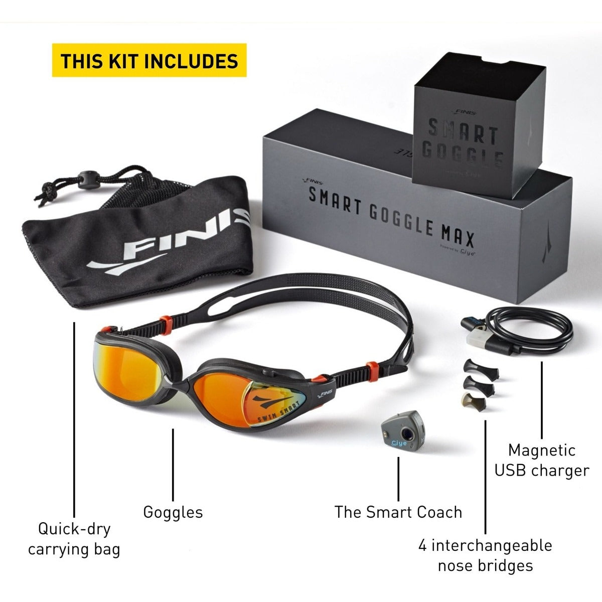 finis smart goggles vs form Finis Smart Goggle Max Kit