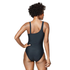 Speedo Women's Active Asymmetrical One Piece Swimsuit  One Piece Swimsuits  Speedo