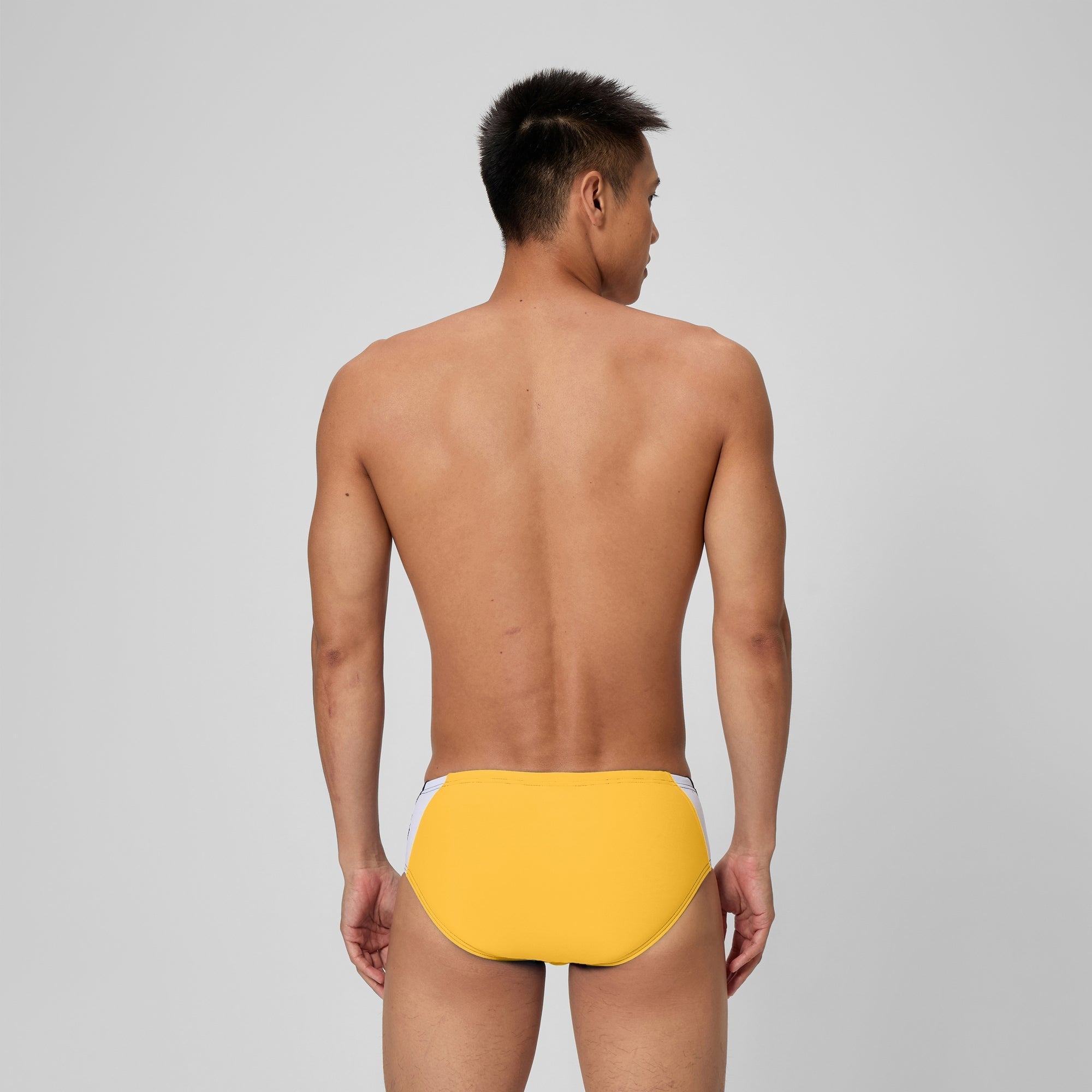 Speedo メンズ 競パン Sサイズ レッド×イエロー×ホワイト Speedo Endurance+ Splice Brief | Swim2000