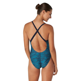Speedo Printed Relay Back One Piece Swimsuit  One Piece Swimsuits  Speedo