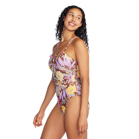 Speedo Women's Printed Bandeau One Piece Swimsuit  Competition Swimsuits  Speedo