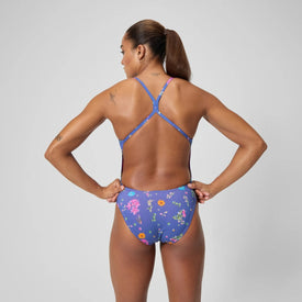 Speedo Women's Printed One Back One Piece Swimsuit  One Piece Swimsuits  Speedo