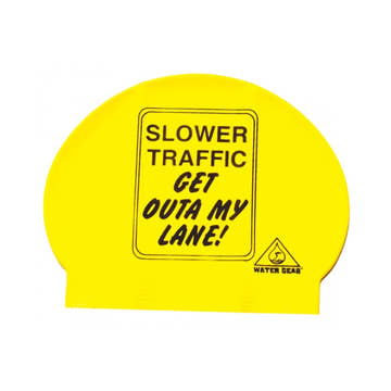 Slow Traffic Sign Swim Cap    Water Gear