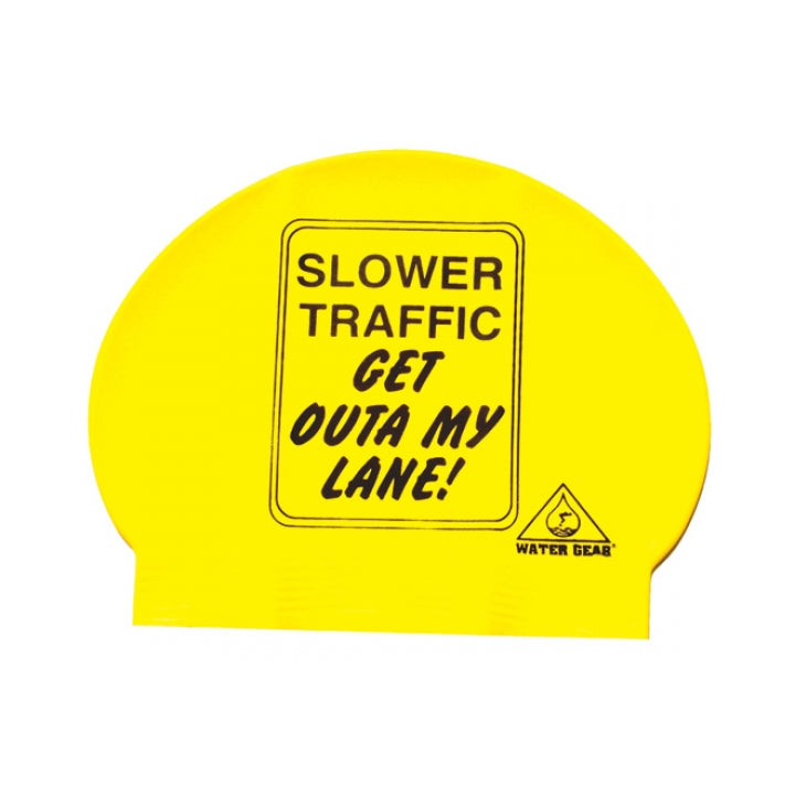 Slow Traffic Sign Swim Cap    Water Gear