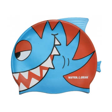 Piranha Silicone Swim Cap Blue    Water Gear