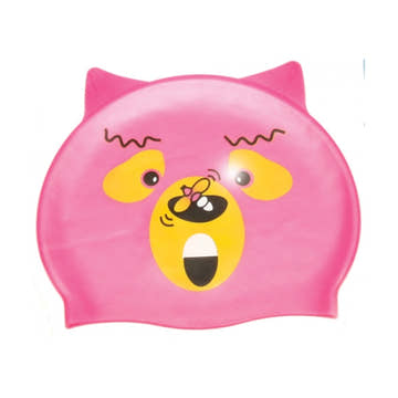 Silicone Swim Cap Pink Bear    Water Gear