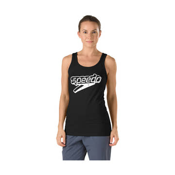 Speedo Women's Front Logo Tank  Swim T-shirts  Speedo