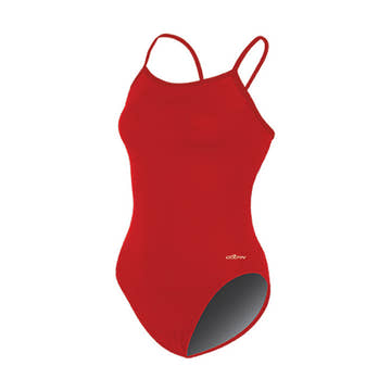 Dolfin Chloroban Varsity Solid String Back Swimsuit  Competition Swimsuits  Dolfin